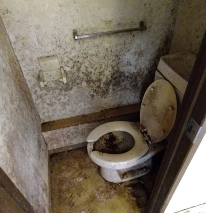 ゴミ片付け後のトイレ